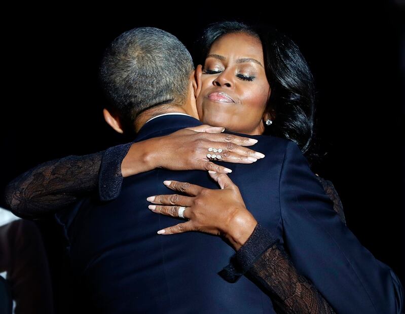 Barack Obama dedica su último discurso como presidente a Michelle Obama