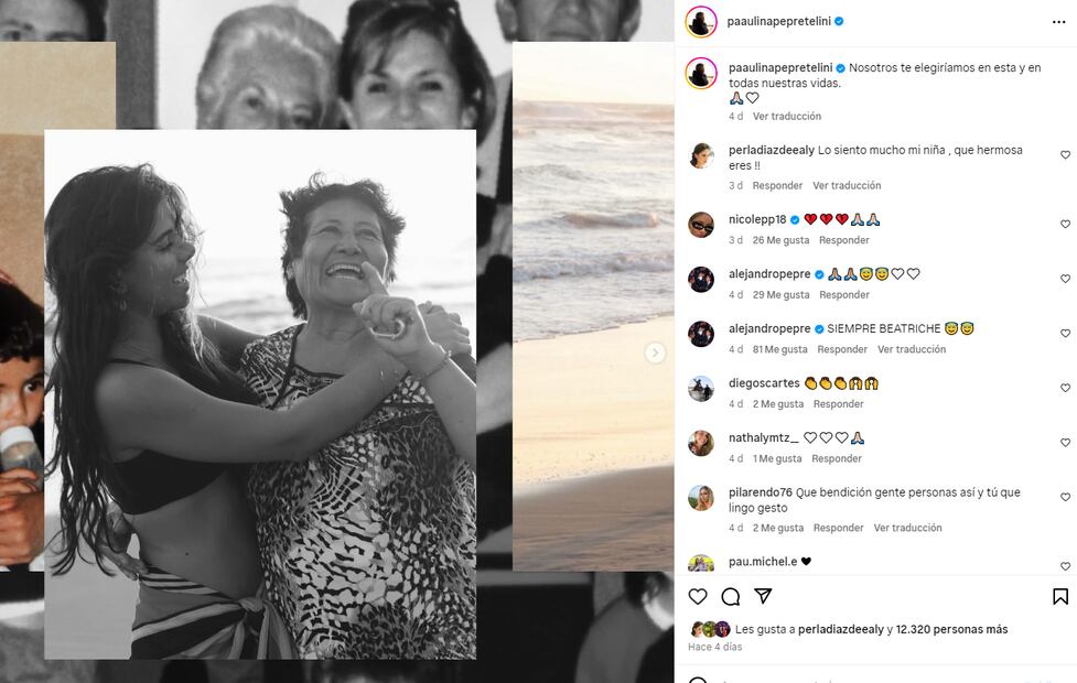 Paulina Peña y su nana, la señora Beatriz/Instagram
