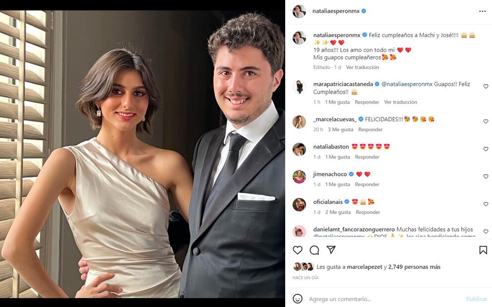 Los mellizos de Natalia Esperón y Pepe Bastón cumplen 19 años
