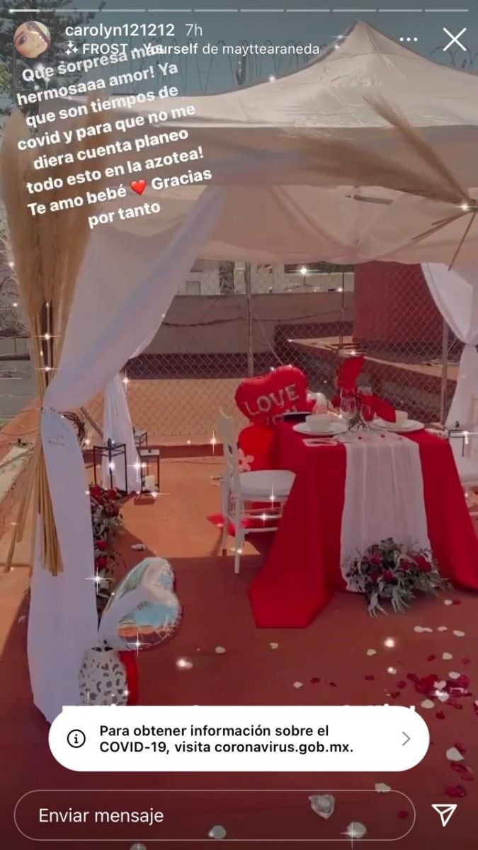 José Ramón y Carolyn Adams celebran el 14 de febrero en la azotea