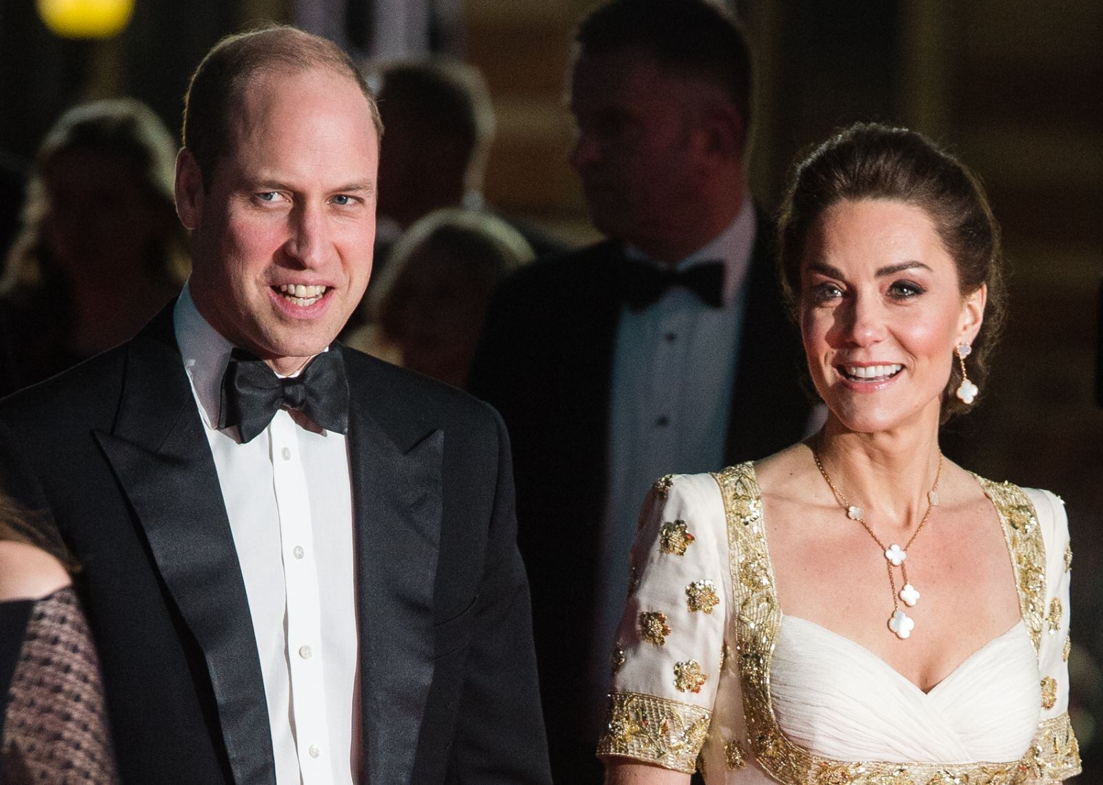 Kate Middleton y el príncipe William en la alfombra roja de los Bafta 2020