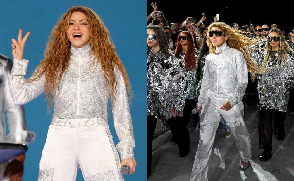 Shakira vistió Versace en el inicio de su gira / Fotos: EFE-Instagram