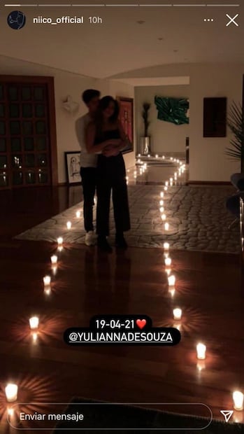 Nicolás Valdés Paleta celebra su primer mes de noviazgo con Yulianna