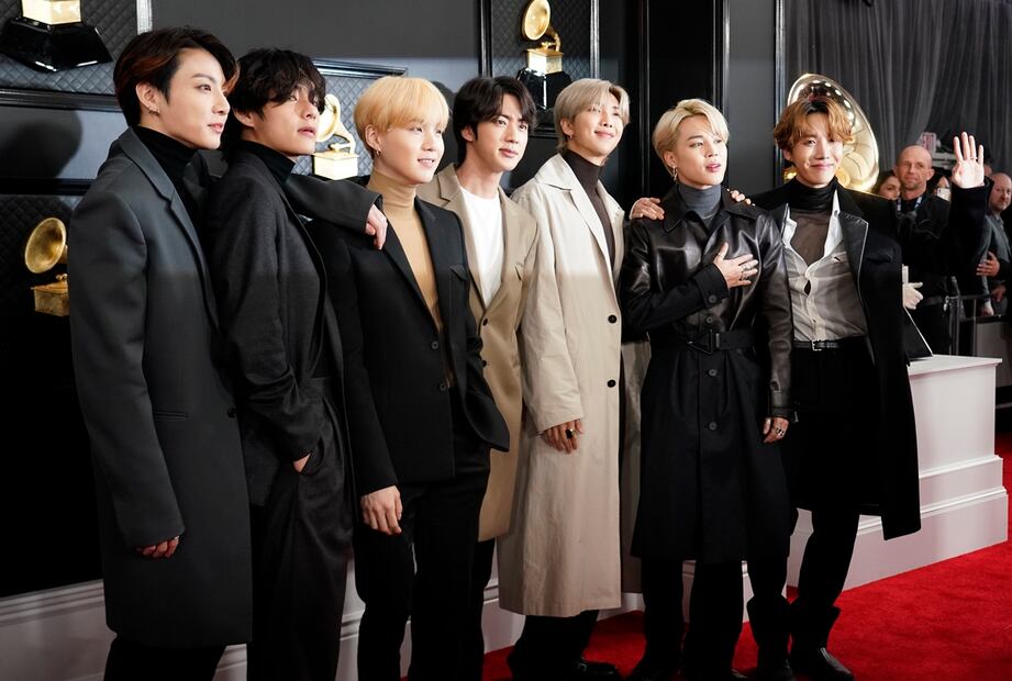 BTS y la marca italiana Bottega Veneta que los vistió para la alfombra roja de los Grammy 2020