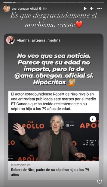 Ana Obregón sobre la paternidad de Robert De Niro a los 79 años: "El machismo existe"