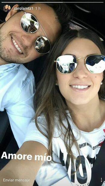 Las fotos de Checo Pérez y su novia Carola Martínez