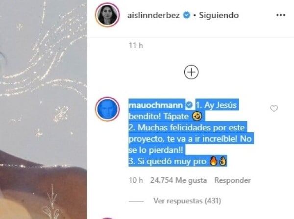 La respuesta de Mauricio Ochmann al desnudo de Aislinn Derbez 