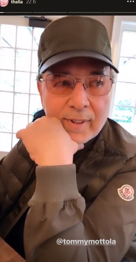 Thalía y Tommy Mottola se divierten a la hora de comer ¡vean sus platillos!
