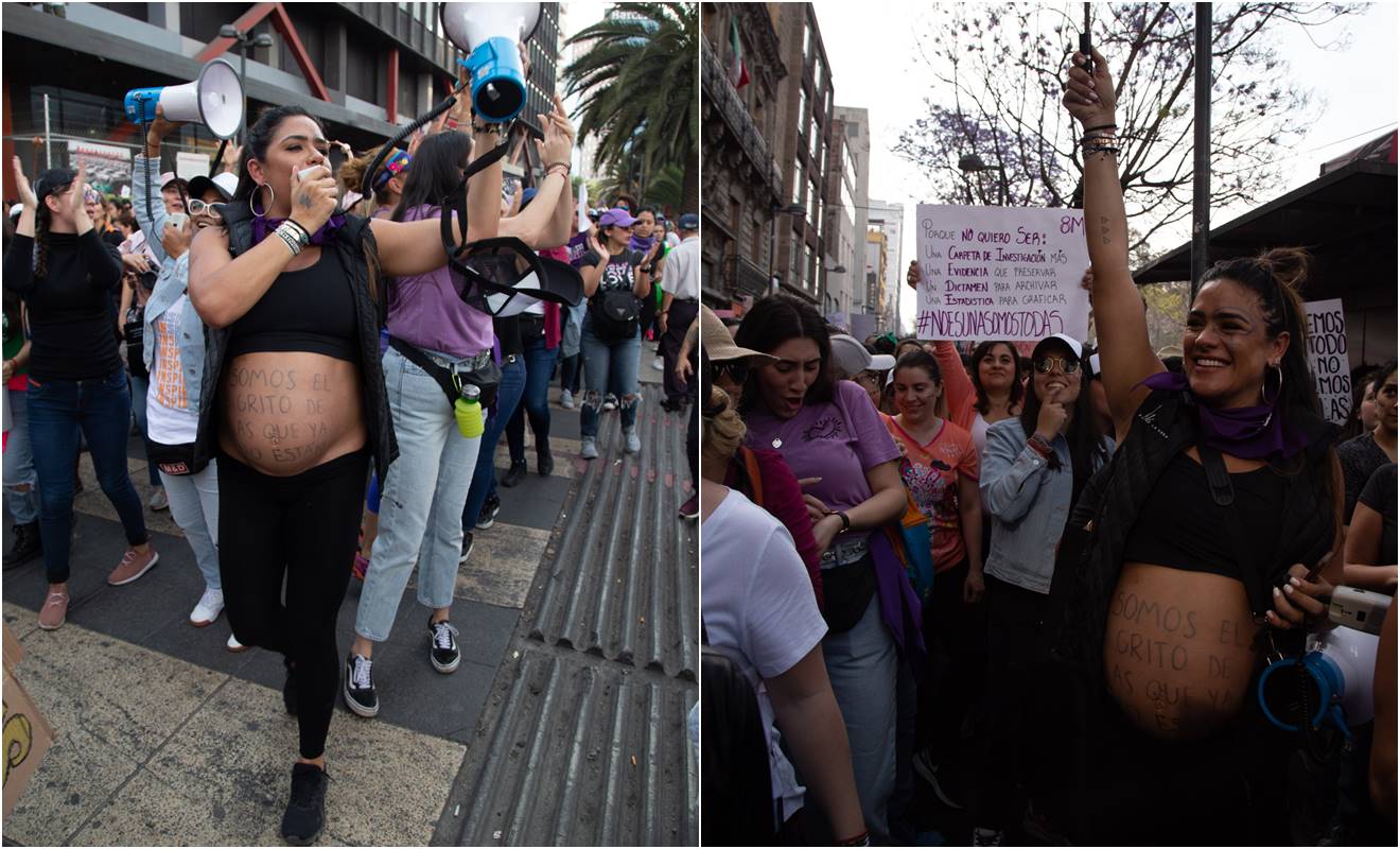 Alessandra Rojo de la Vega alza la voz en la marcha