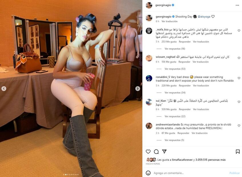 Georgina Rodríguez en su posado más atrevido con bra y botas altas en medio de rumores de crisis con Cristiano Ronaldo