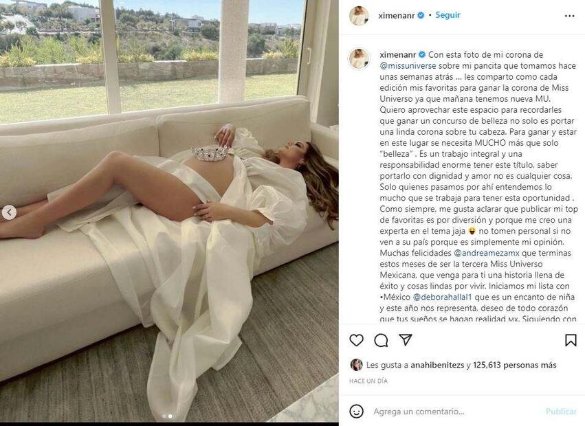 Bebé de Ximena Navarrete vive su primer Miss Universo con todo y corona