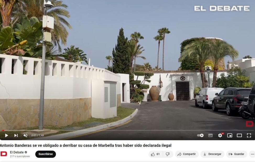 Así era la casa de Antonio Banderas / Foto: Captura de pantalla - YouTube