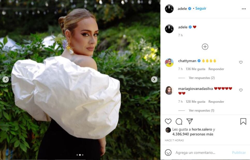 Adele impacta vestida de gala como invitada de exclusiva boda