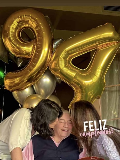 Paloma Cuevas festejó los 94 años de su papá / Foto: Instagram @palomacuevasofficial