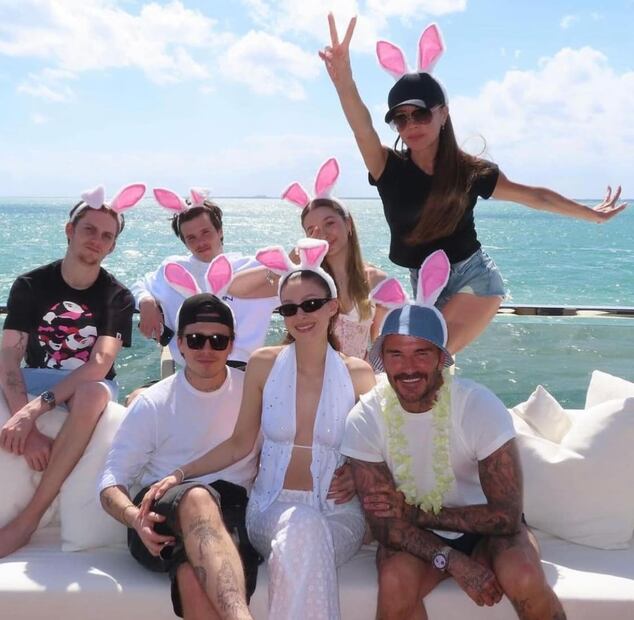 La familia de David y Victoria Beckham celebrando Pascua / Instagram