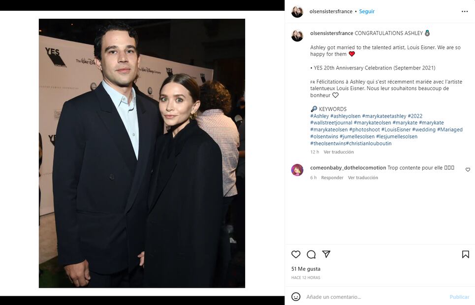 La boda secreta de Ashley Olsen y el artista Louis Eisner 