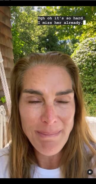 Brooke Shields llora desconsolada por la partida de su hija