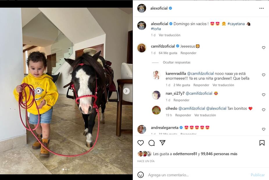 Cayetana, nieta de Alejandro Fernández, presume su primer caballo