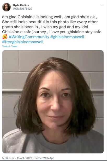 Filtran foto de Ghislaine Maxwell en la cárcel 