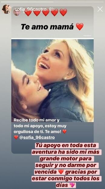 Angélica Rivera escribe un emotivo mensaje a Sofía Castro a través de su Instagram