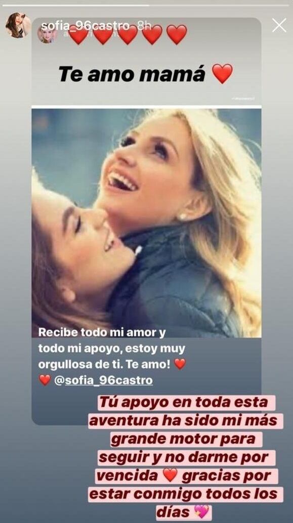 Angélica Rivera escribe un emotivo mensaje a Sofía Castro a través de su Instagram