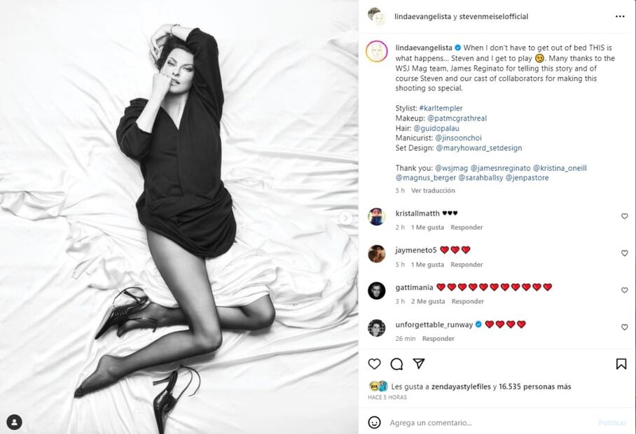 Instagram: @lindaevangelista