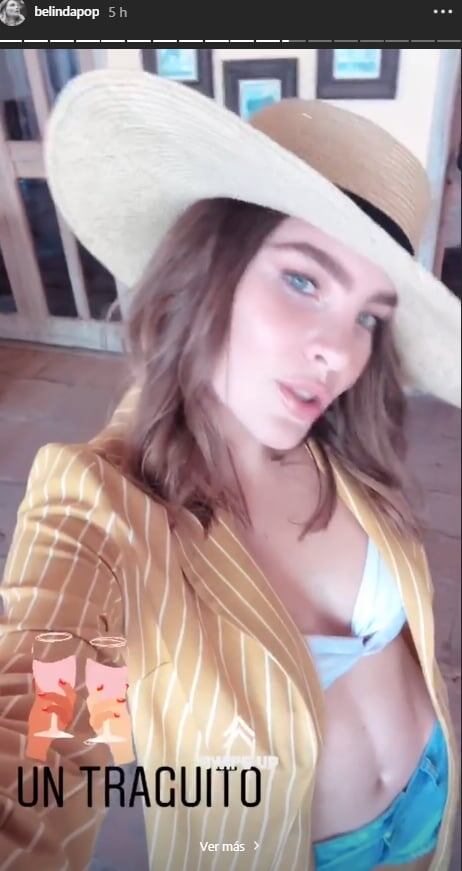 Belinda presume abdomen de infarto 