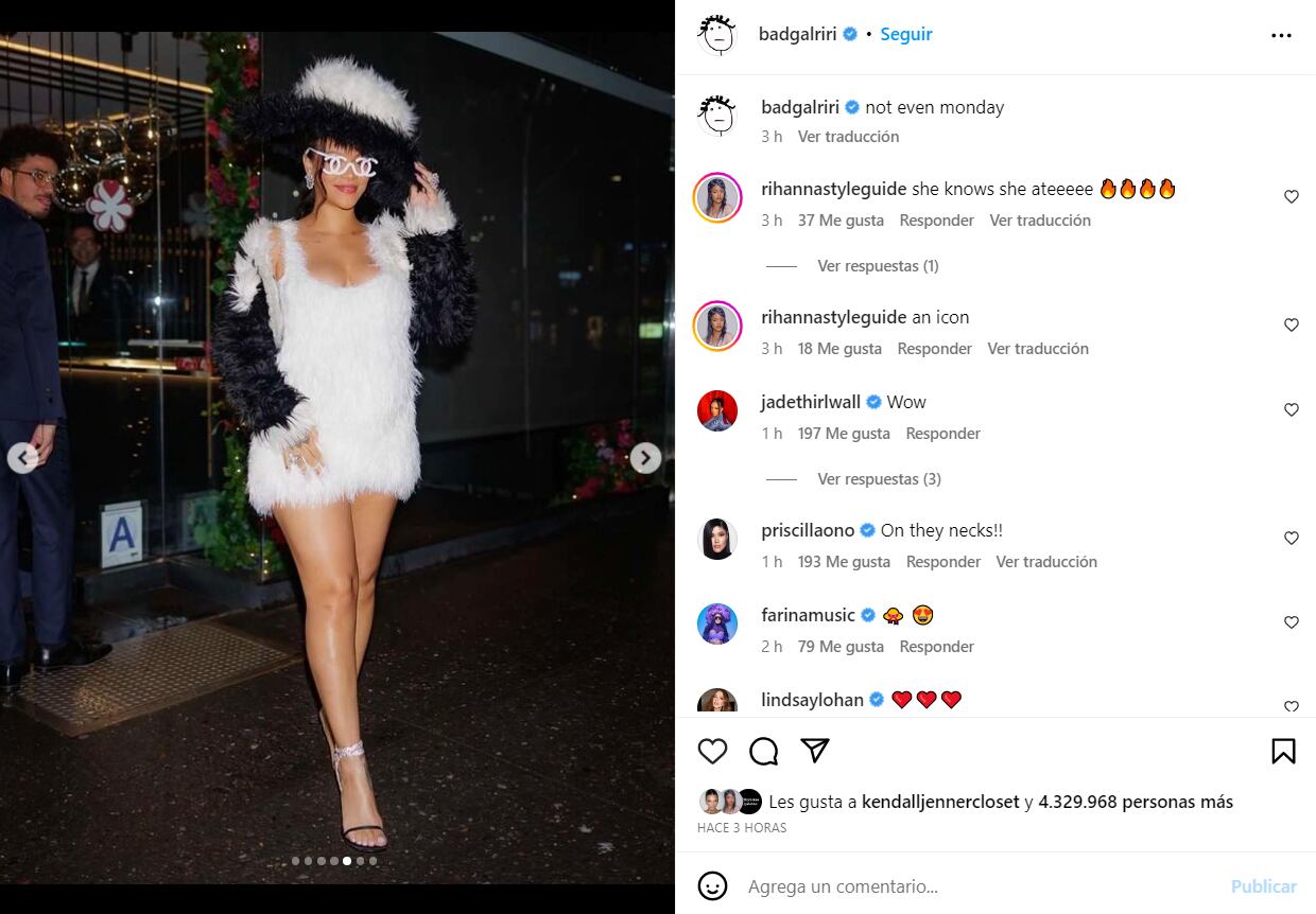 Rihanna derrocha estilo con atuendo Chanel en Nueva York previo a la MET Gala 2023