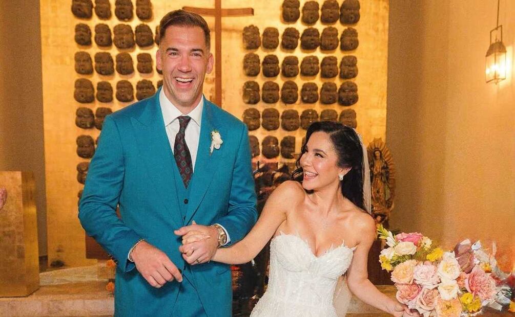 Martha Higareda y Lewis Howes en su boda / Foto: Instagram