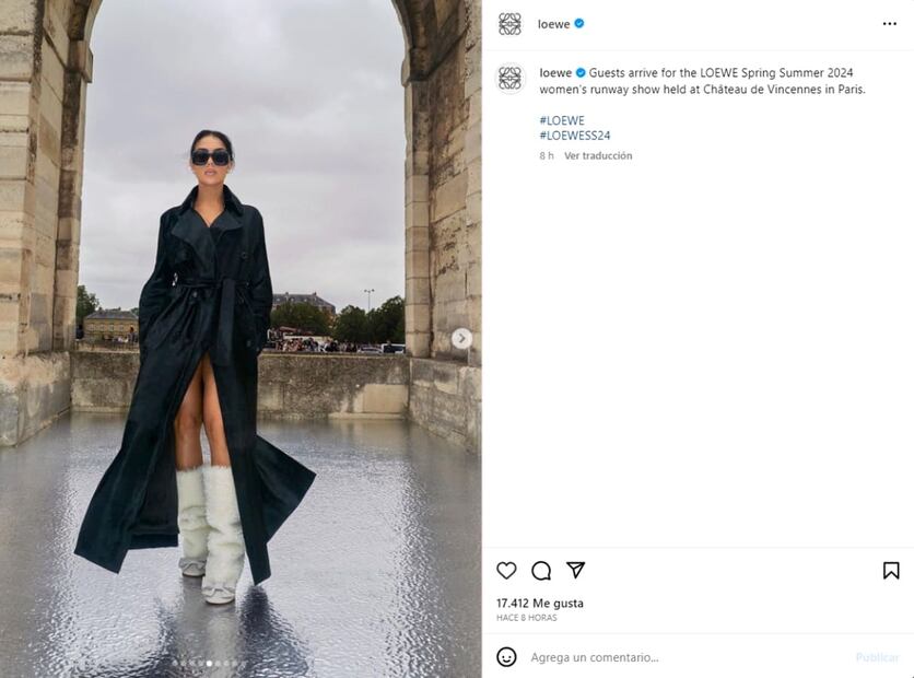 Georgina Rodríguez en el desfile de Loewe / Instagram: @loewe