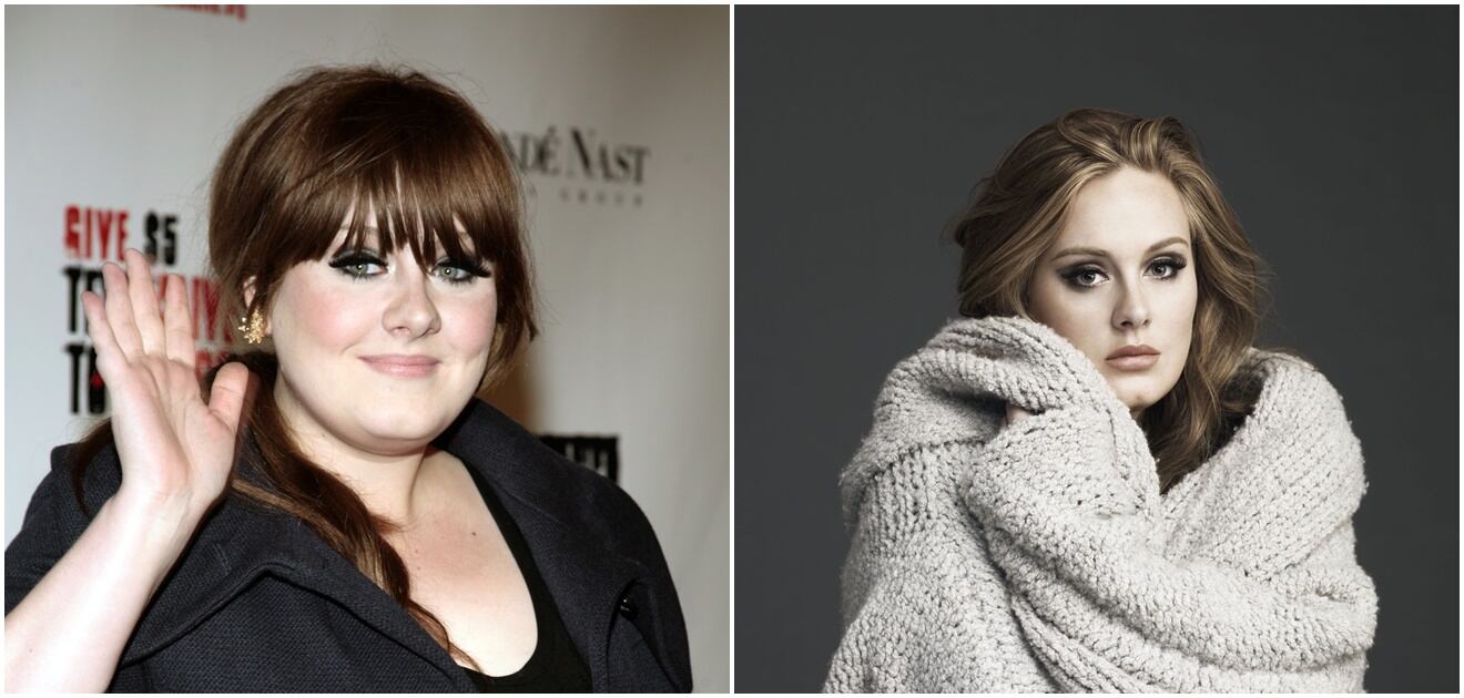 Adele y las otras celebridades que transformaron su cuerpo drásticamente