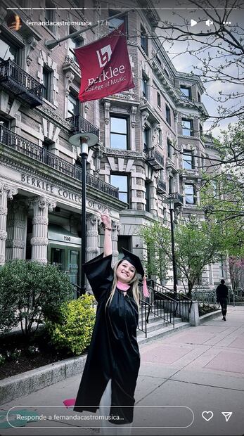 Fernanda, hija de Angélica Rivera, se gradúa de Berklee rodeada del cariño de su familia