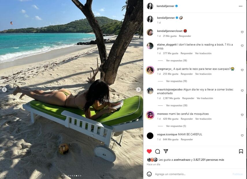 Las vacaciones de Kendall Jenner / Instagram