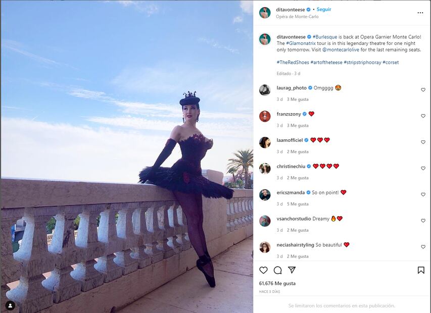 Alberto de Mónaco envía flores a la stripper Dita von Teese ¿qué pasa en el principado?