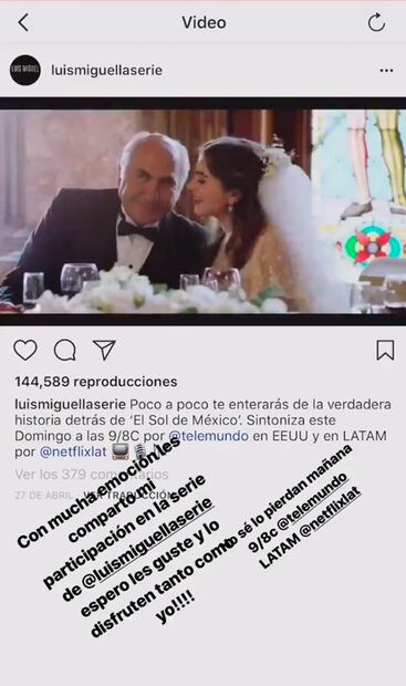 Sofía Castro saldrá en capítulo de la serie de Luis Miguel 