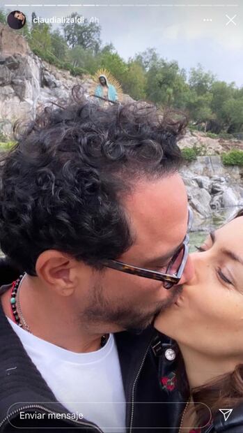 Claudia Lizaldi y Raúl Paz Alonzo visitan la Basílica de Guadalupe