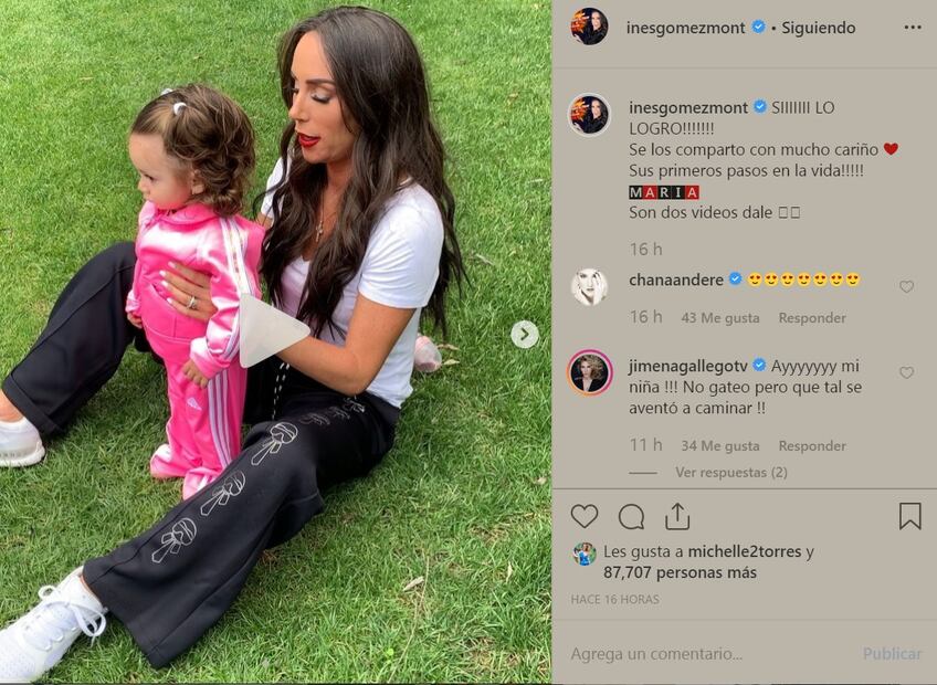 María, hija de Inés Gómez Mont, da sus primeros pasos ¡y sus hermanos la felicitan con miles de abrazos!