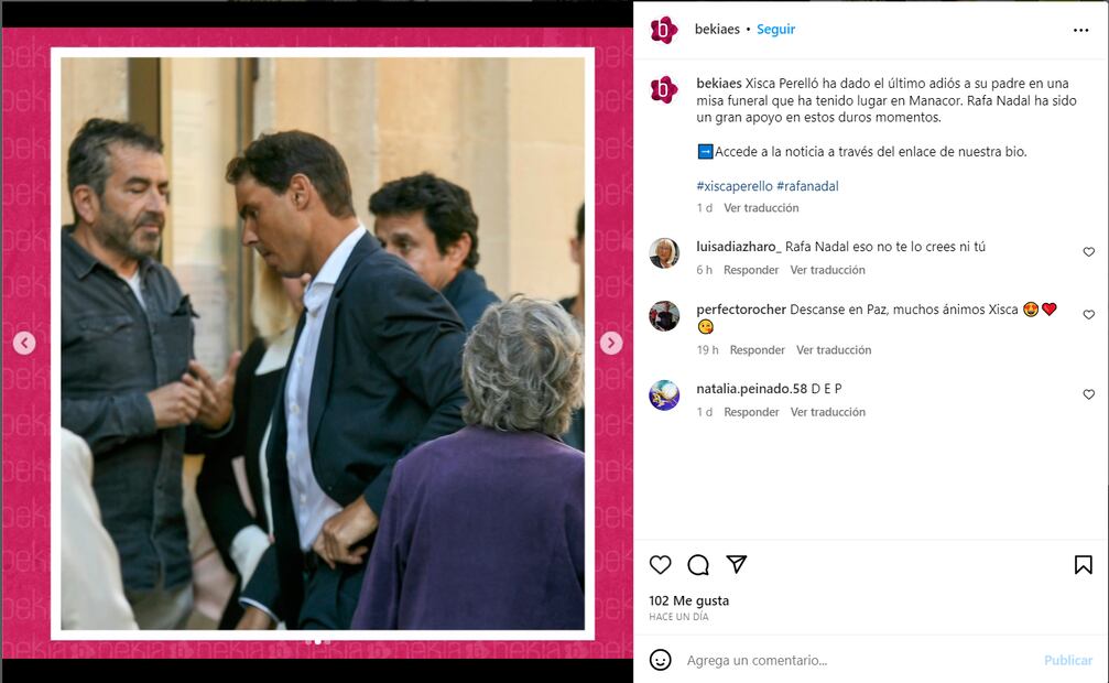 Muere el suegro de Rafa Nadal, Miquel Perelló, a los 63 años