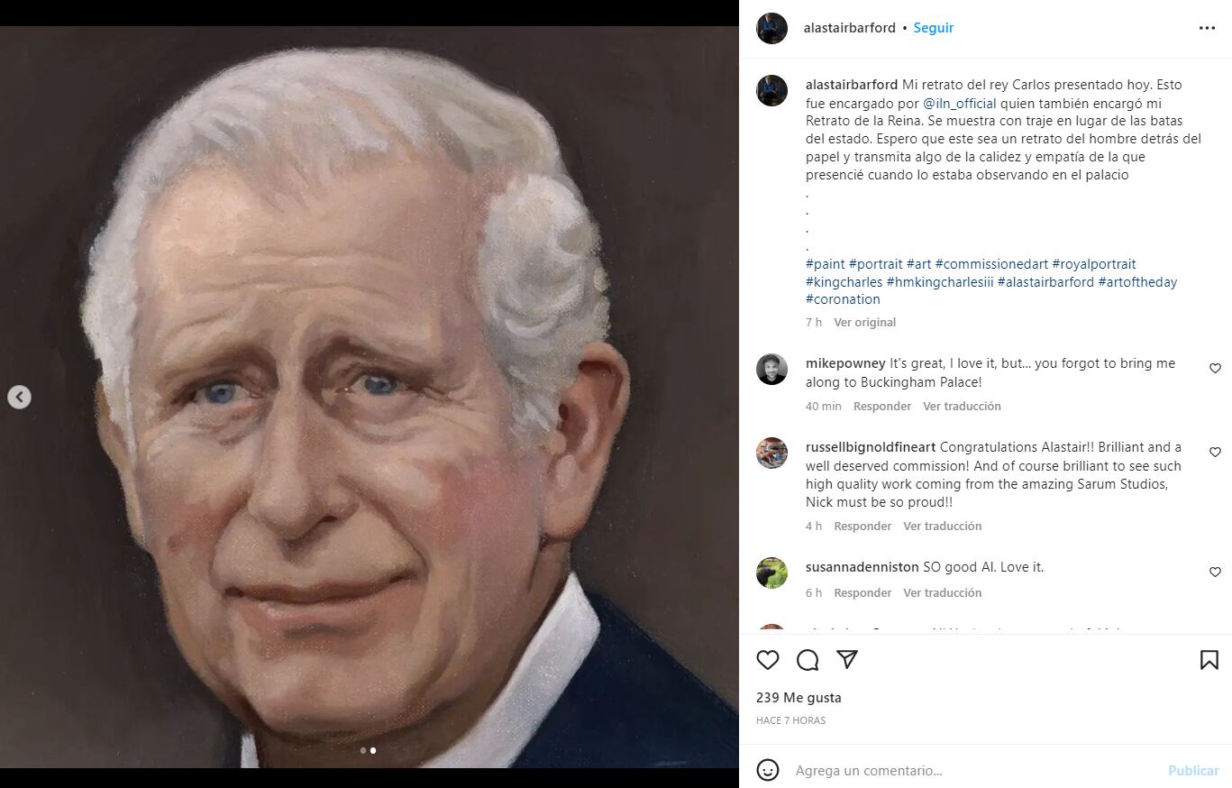 El primer retrato del rey Carlos III que demuestra su calidez