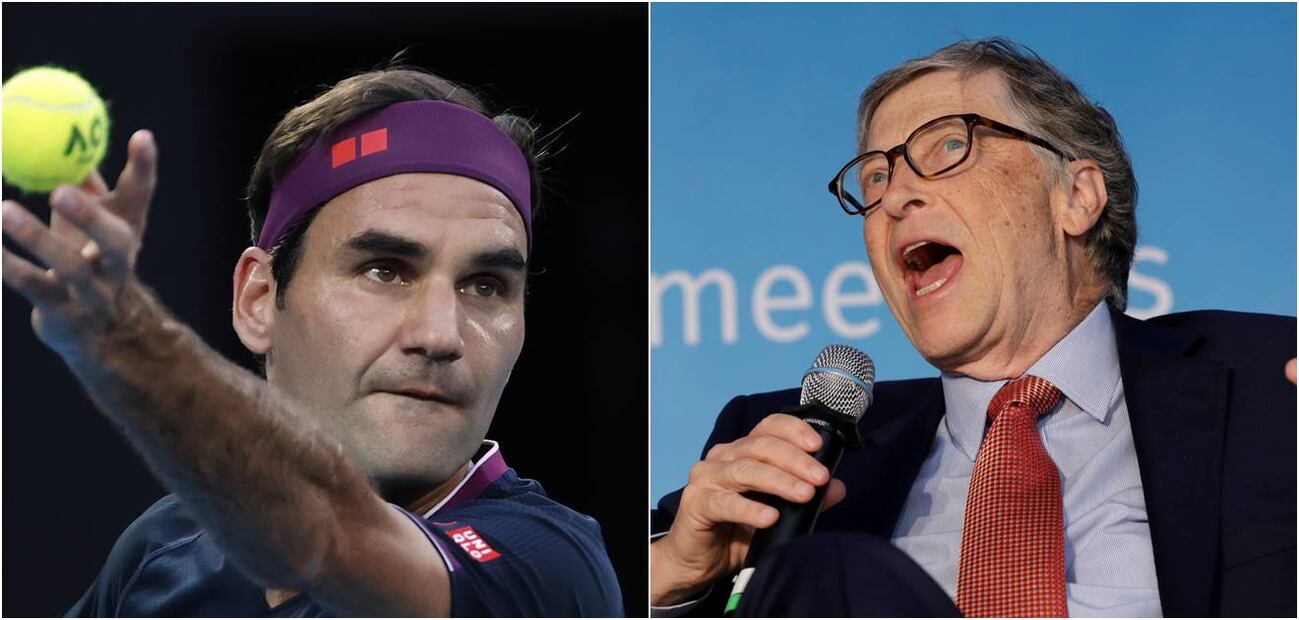 El empresario Bill Gates y el tenista Roger Federer compartirán la cancha por un causa benéfica