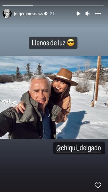 Jorge Ramos comparte tierna foto con su novia Chiquinquirá Delgado