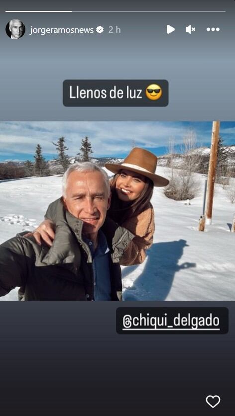 Jorge Ramos comparte tierna foto con su novia Chiquinquirá Delgado