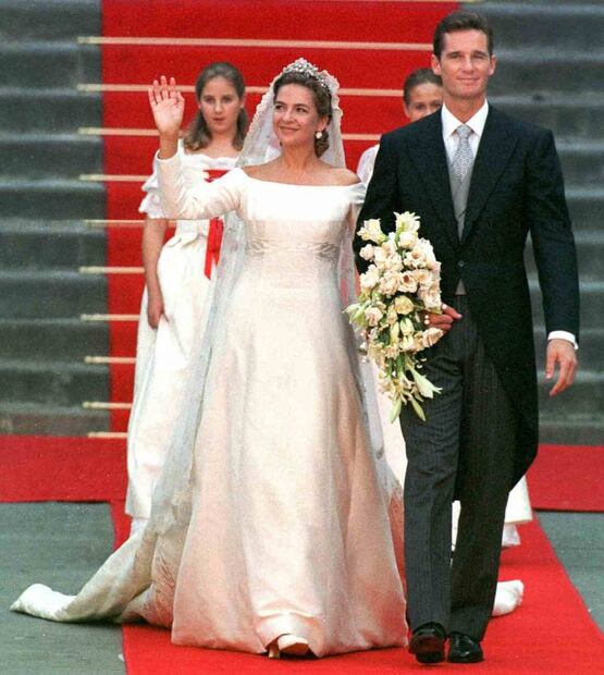 La infanta Cristina de Borbón y Grecia se casó con Iñaki Urdangarin el 4 de octubre de 1997 / AFP