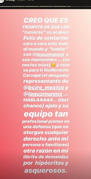 "Feliz de hablar con la Guzmán y sus mantenidos, ex novios míos", Frida Sofía vuelve a retar a su mamá