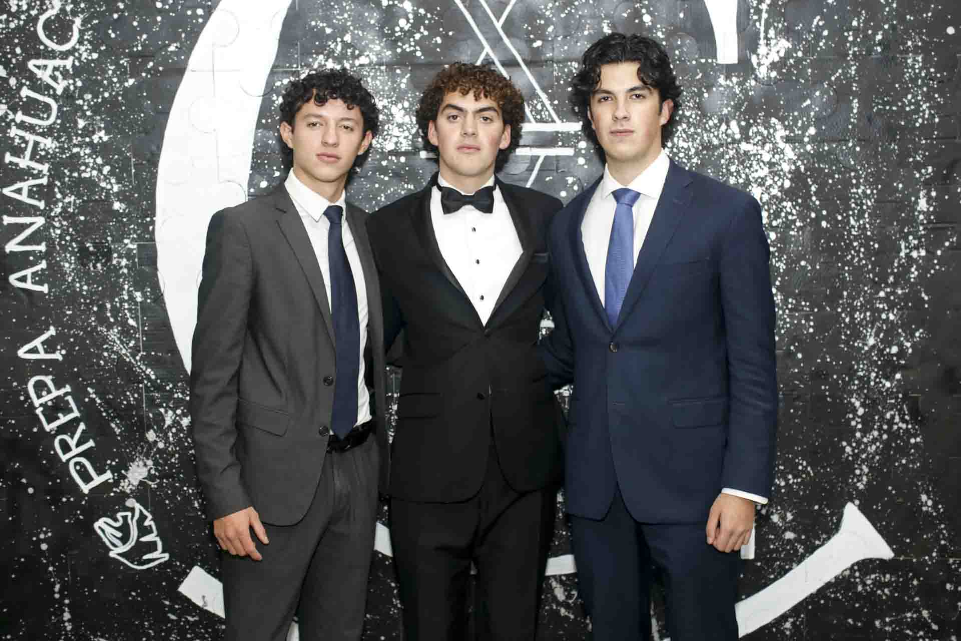 Andrés Escobar, Luciano Carvajal y Francisco Mass. (Foto: Esteban Torreblanca)