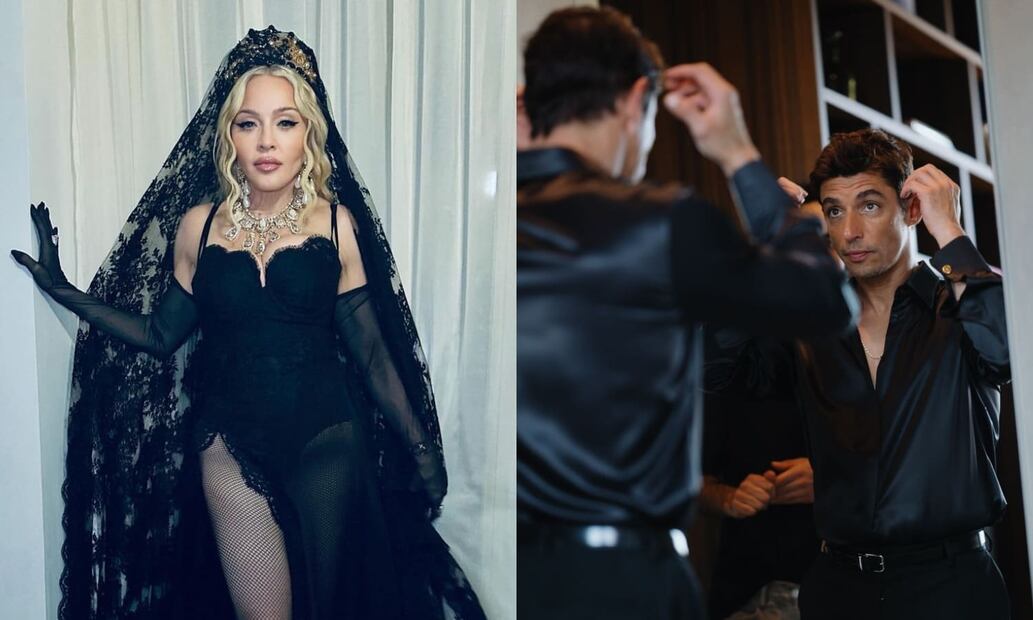 Los looks de Alberto Guerra y Madonna para el desfile de Dolce & Gabbana / Fotos: Instagram