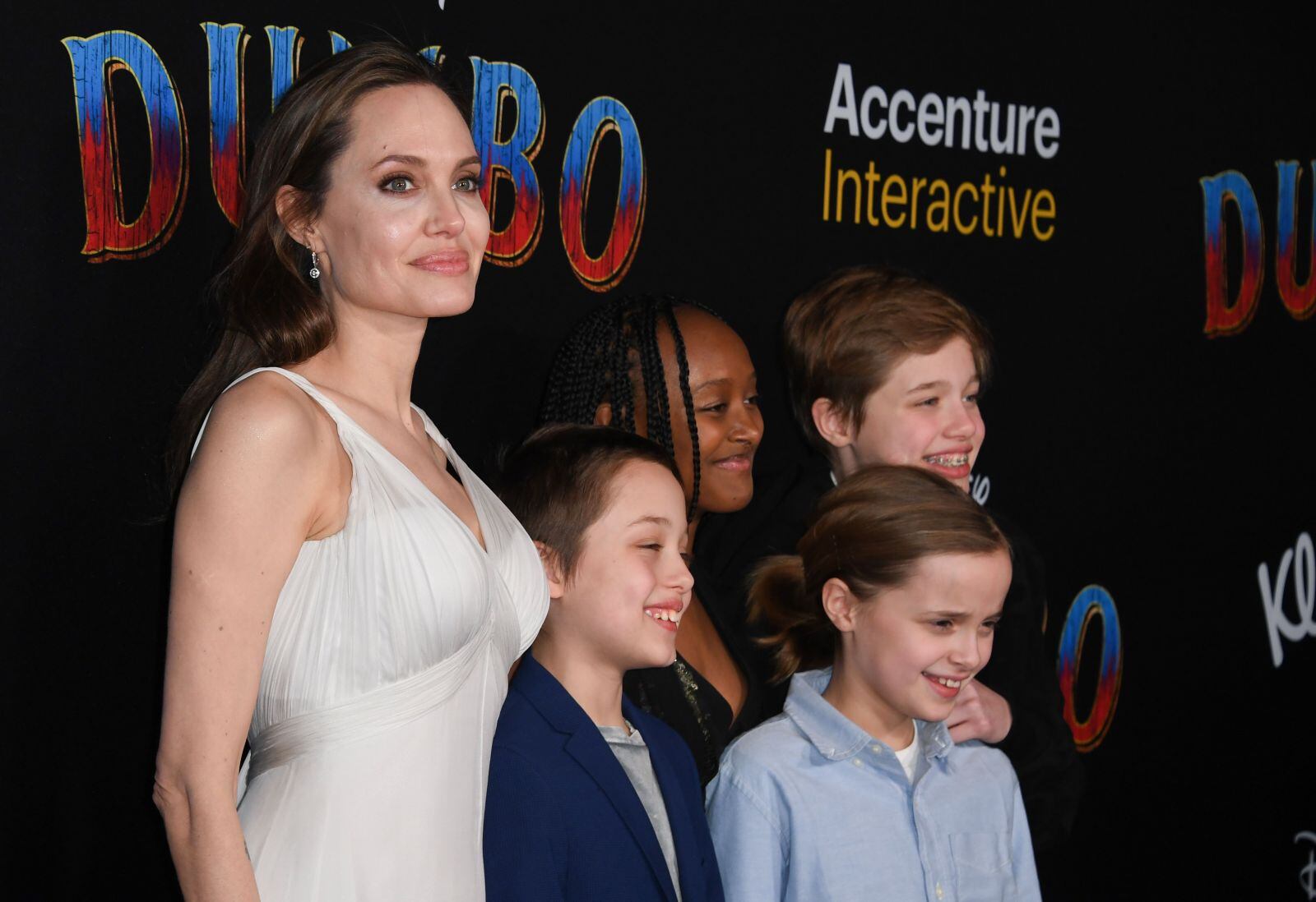 Angelina Jolie y sus hijos fueron el centro de atención en la premiere de Dumbo