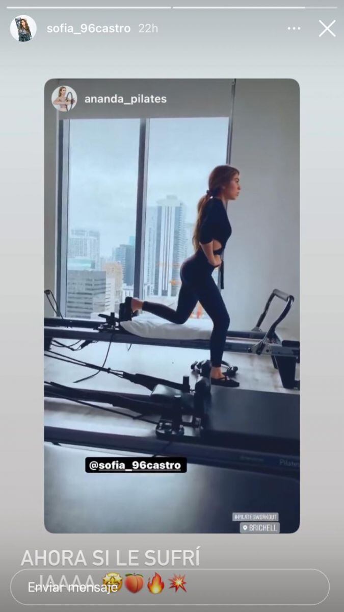 Sofía Castro sorprende con atuendo deportivo tras enfermar de Covid-19