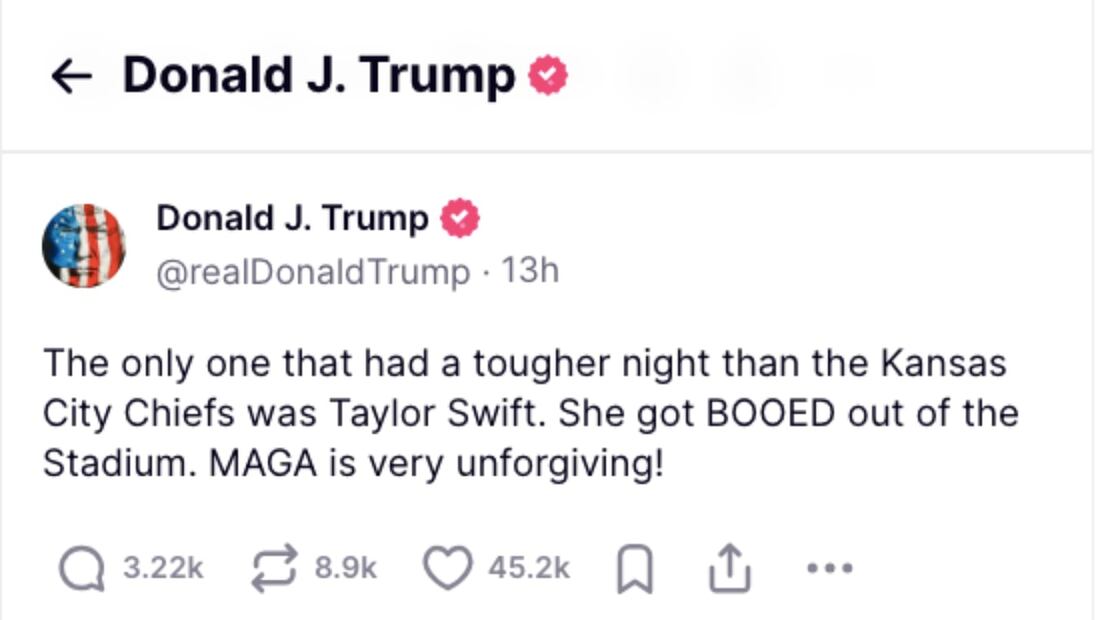 Esto dijo Donald Trump sobre los abucheos a Taylor Swift / Foto: Captura