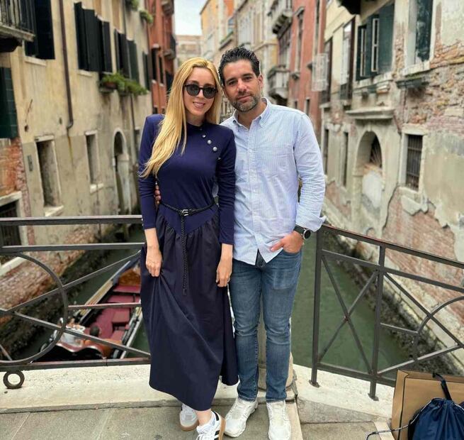 Shanik Aspe junto a Mauricio Odiardi en Venecia, Italia / Foto: Instagram